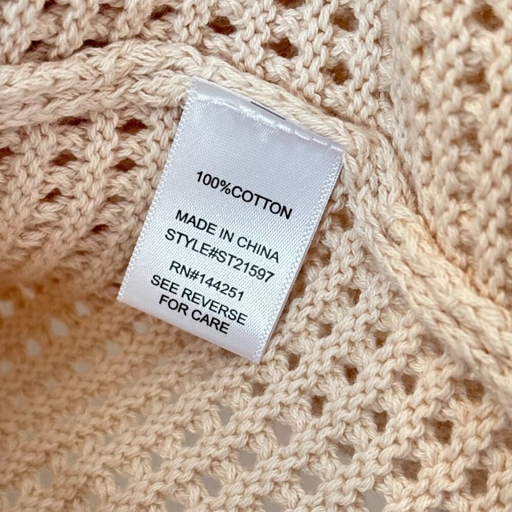 Sincerely Jules Crochet Open Knit Sleeveless Top Button SZ Large Beach Boho NEW - Picture 11 of 16